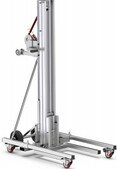 Alp Lift, serie, Small, carrello, elevator, material, sollevatore, materiale, edile, carrellato, manovella, 3, 4, 5, 6, 7, metri, 150, 200, 250, 300, 350, 400, 500, 650, kg, kili, elevatori, pneumatico, condizionatori, condizionamento, forche, stabilizzatrici, a colonna, barre, tubi, idraulici, trasportabile, richiudibile, professionali, officina, cantiere, leggero, pesante
